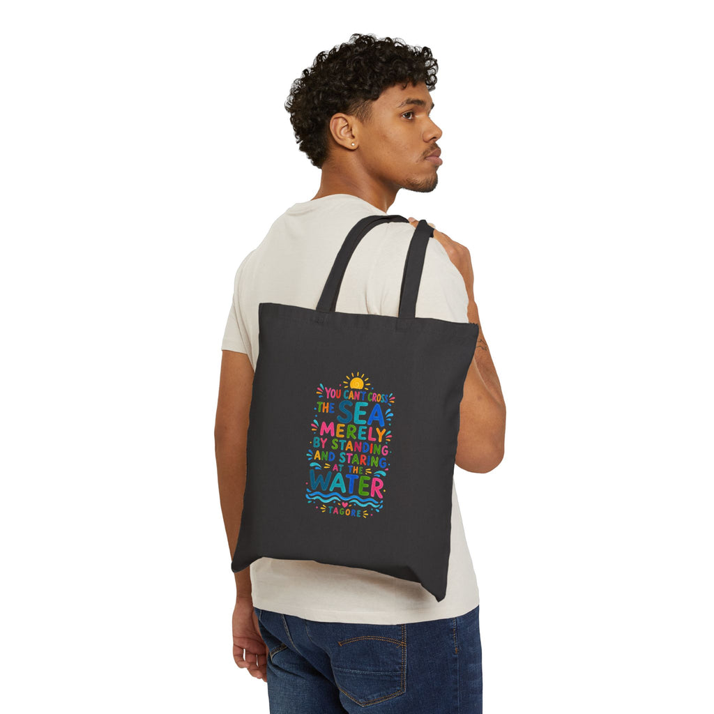Inspirational Quote Tote Bag | Colorful Canvas Bag | Positive Literary Gift