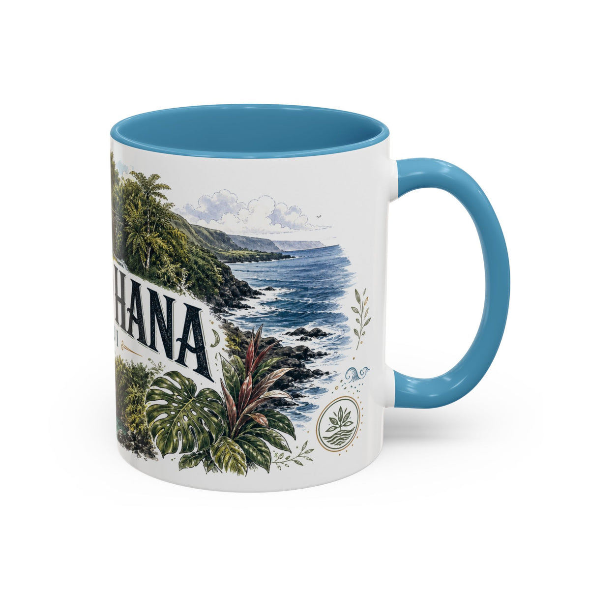 Road to Hana Mug, Maui Travel Souvenir, Bucket List Gift, Accent Ceramic Coffee Mug 11oz 15oz