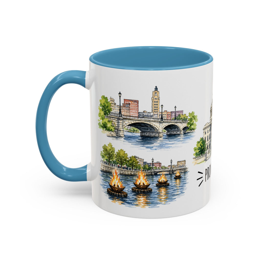 Providence Illustrated Travel Mug | City Souvenir Accent Coffee Mug | 11oz 15oz Ceramic Cup