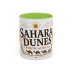 Sahara Dunes Coffee Mug | Travel Destination Souvenir Gift | Accent Color Ceramic 11oz 15oz
