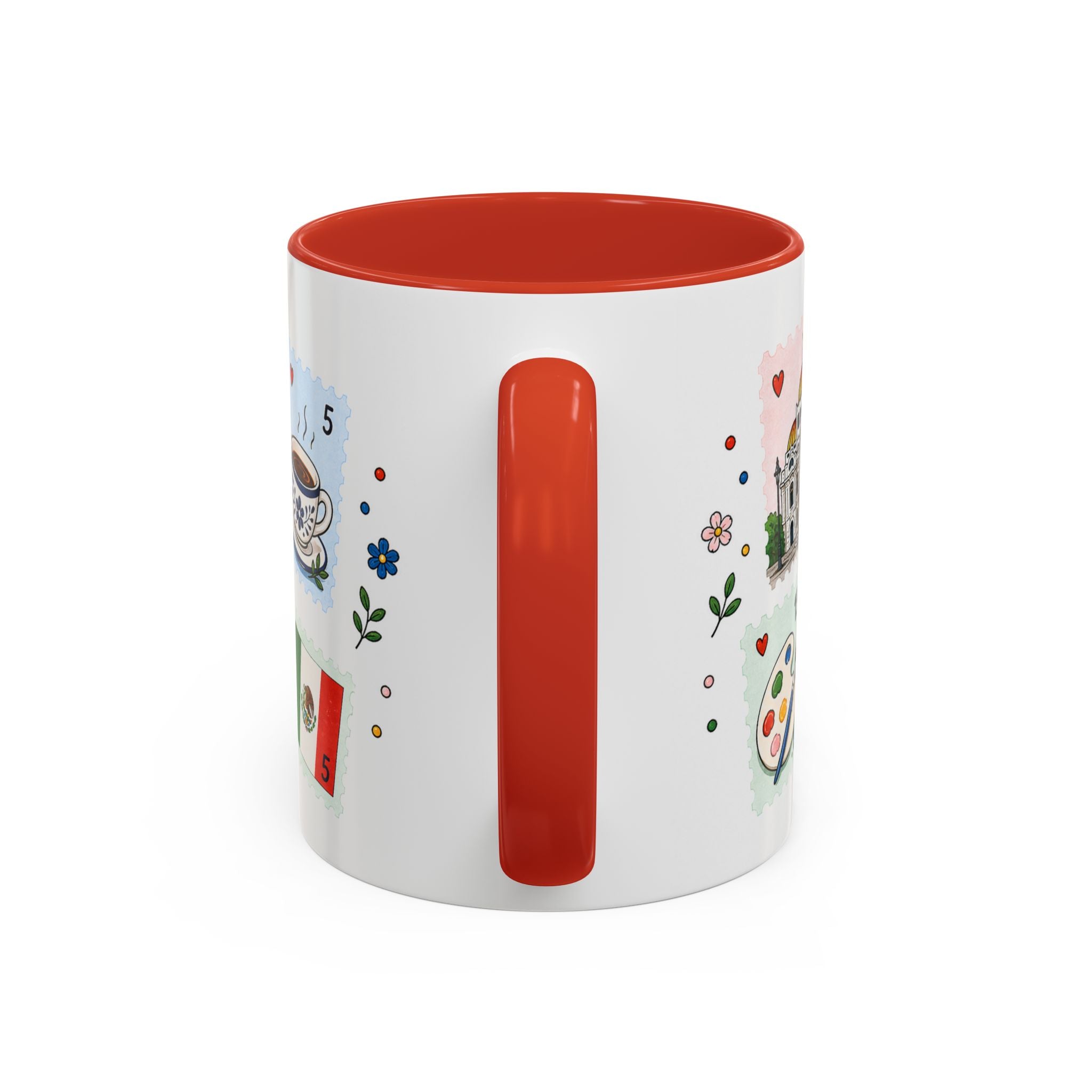 Mexico City Coffee Mug | Postage Stamp Collage Mug | Travel Souvenir Accent Cup 11oz 15oz