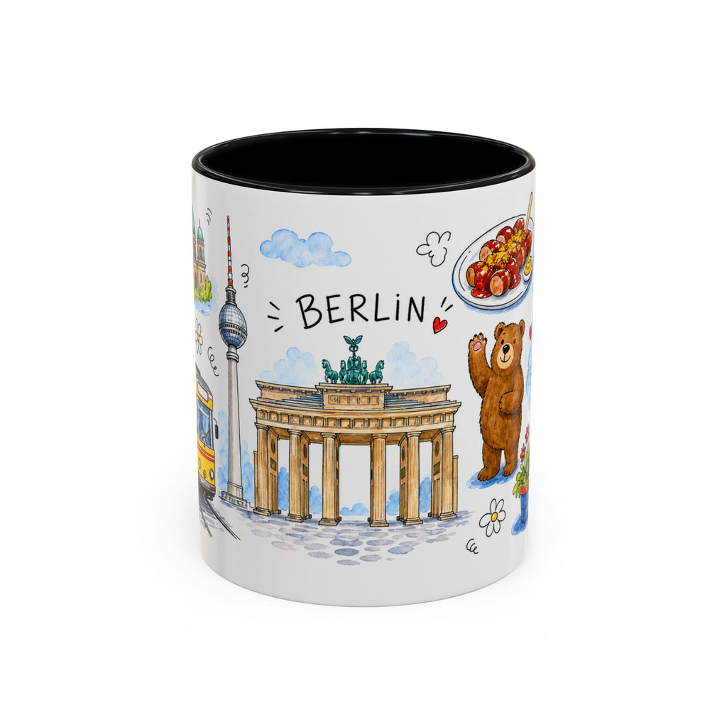 Berlin Travel Mug | European City Souvenir Accent Coffee Mug | 11oz 15oz Ceramic Cup