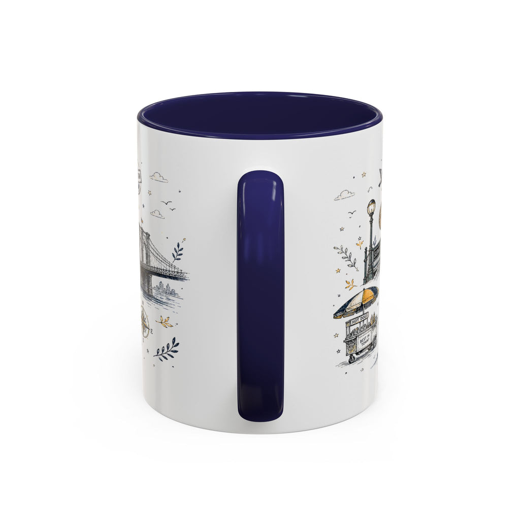 New York City Coffee Mug | New York Souvenir Travel Gift | Accent Color Ceramic 11oz 15oz