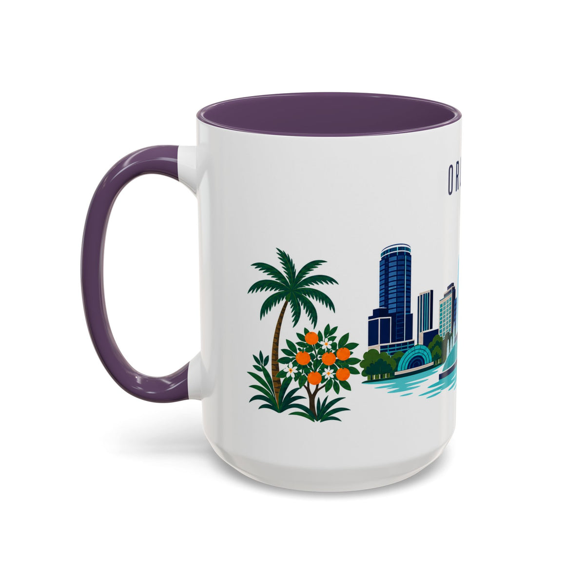 Orlando Coffee Mug | United States Travel Souvenir | Porcelain Decal City Gift | 11oz 15oz Accent Mug