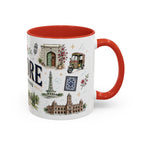 Lahore Coffee Mug | Pakistan Souvenir Travel Gift | Accent Color Ceramic 11oz 15oz