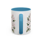 Connecticut State Map Mug | Botanical Accent Coffee Cup (11oz 15oz)