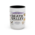 Death Valley National Park Coffee Mug | California Desert Hiking Camping Gift | Accent Color Ceramic 11oz 15oz