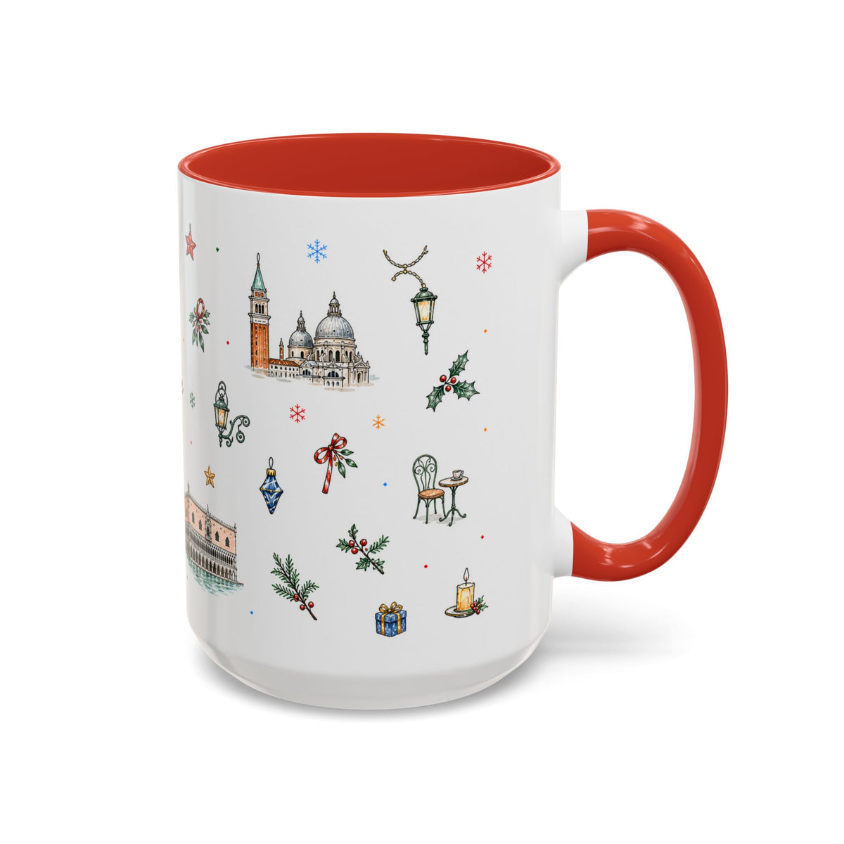 Venice Christmas Mug | Watercolor City Souvenir, Travel Memory Cup