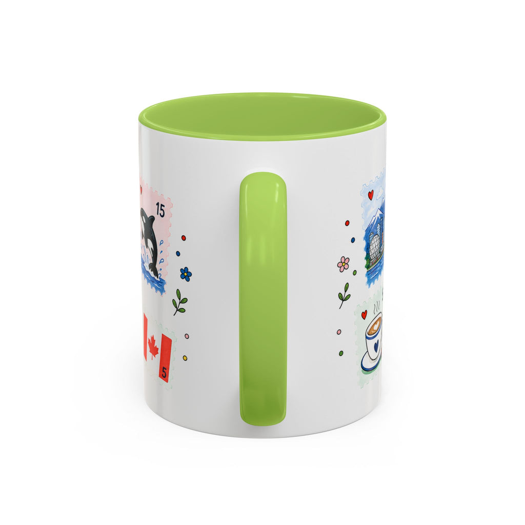 Vancouver Coffee Mug | Postage Stamp Collage Mug | Travel Souvenir Accent Cup 11oz 15oz