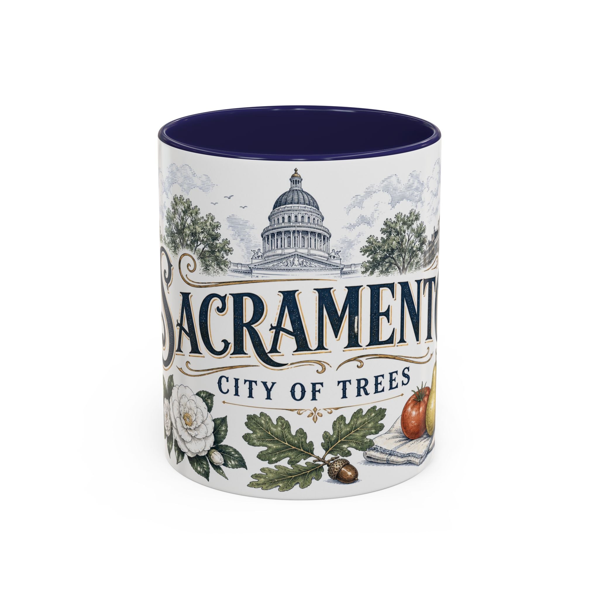 Sacramento Coffee Mug | United States Travel Souvenir | Vintage Illustrated City Gift | 11 oz 15 oz Accent Mug