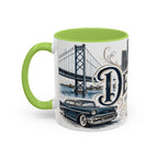 Detroit Coffee Mug | United States Travel Souvenir | Vintage Illustrated City Gift | 11 oz 15 oz Accent Mug