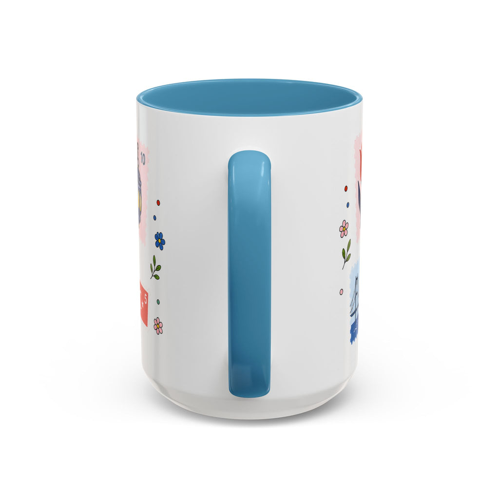 Istanbul Coffee Mug | Postage Stamp Collage Mug | Travel Souvenir Accent Cup 11oz 15oz