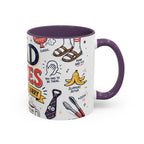 Dad Jokes Sorry Not Sorry Coffee Mug | Father's Day Gift for Dad | Accent Color Ceramic 11oz 15oz