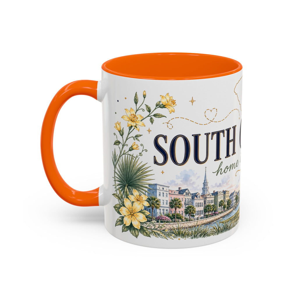 South Carolina State Mug | Botanical Map Accent Cup (11oz 15oz)