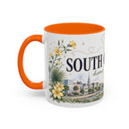 South Carolina State Mug | Botanical Map Accent Cup (11oz 15oz)