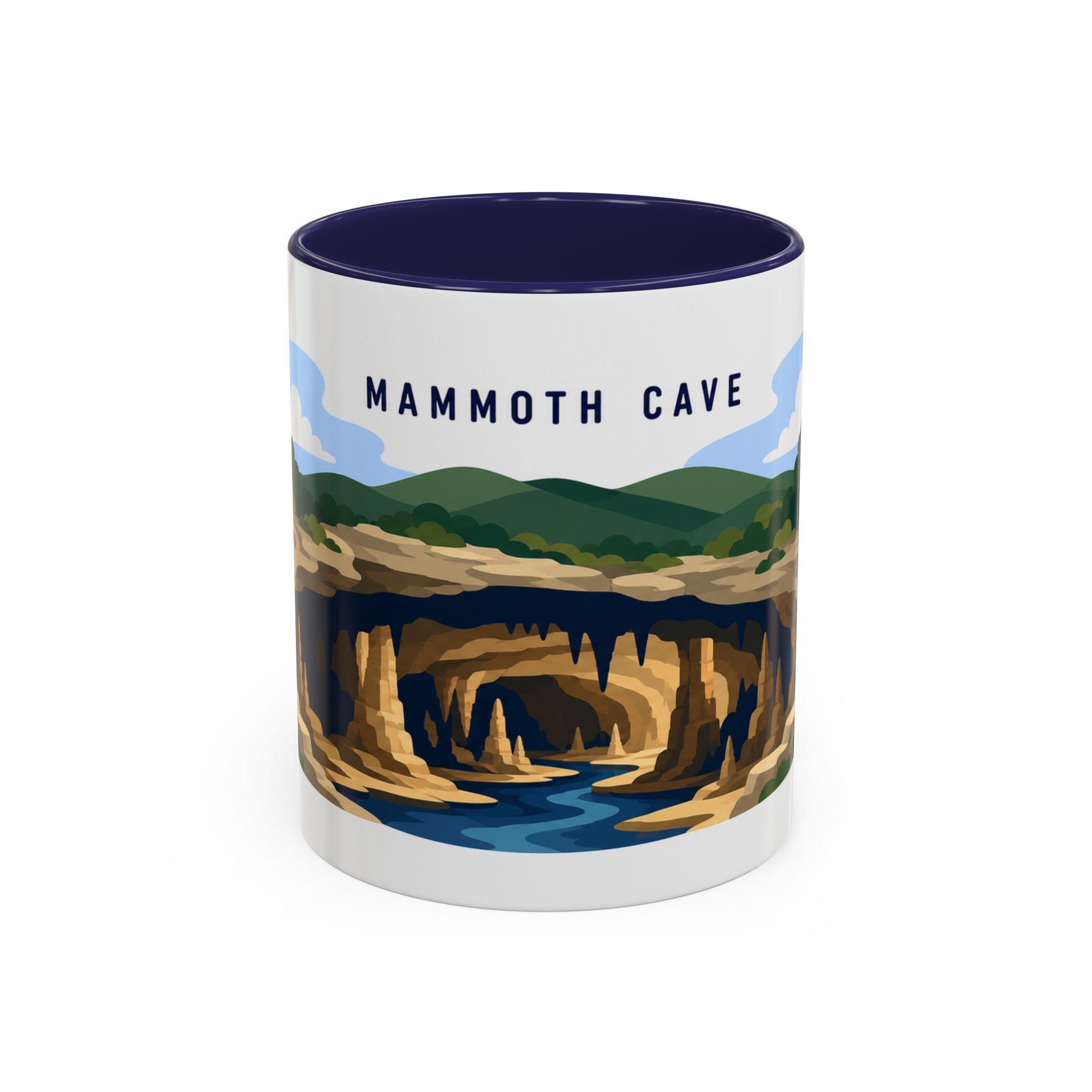 Mammoth Cave National Park Coffee Mug | Solid Color Block Park Souvenir | 11oz 15oz Accent Mug