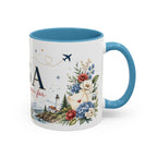 USA Home Country Mug | Moving Away Gift | Long Distance Friendship | 11 oz 15 oz Accent Mug