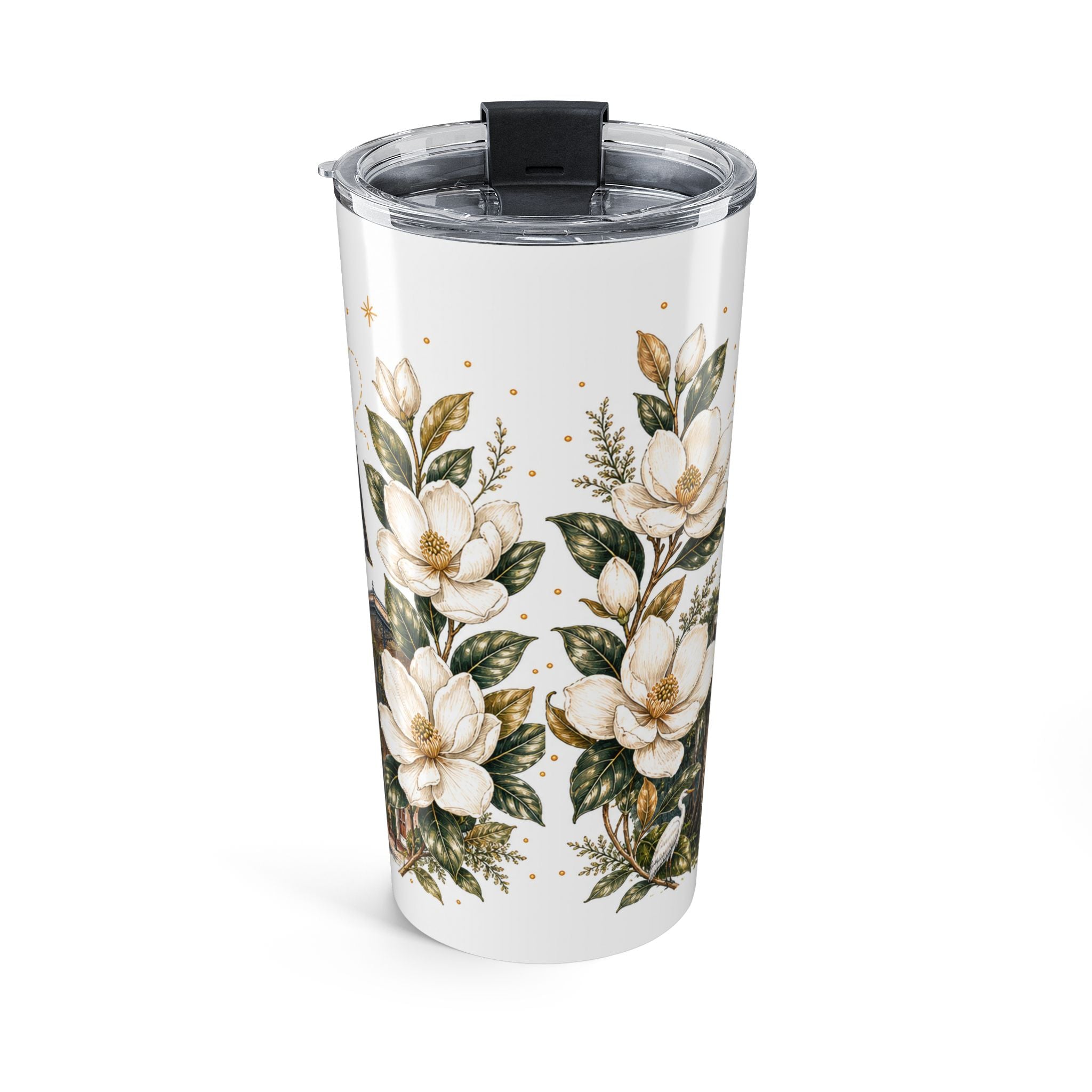 Louisiana State Flower 20oz Tumbler | Magnolia Botanical State Flower Gift | Insulated Stainless Steel Travel Cup