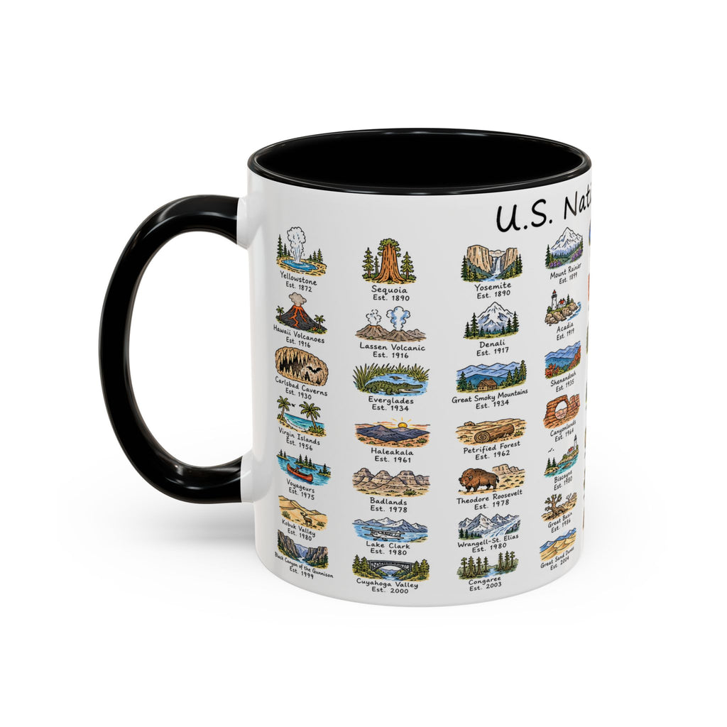 63 National Parks Mug | U.S. Parks Coffee Cup | Park Bucket List Gift | Road Trip Hiking Camping Souvenir