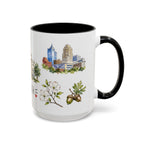Raleigh Illustrated Travel Mug | City Souvenir Accent Coffee Mug | 11oz 15oz Ceramic Cup
