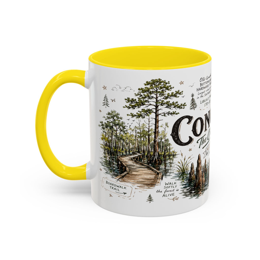 Congaree National Park Coffee Mug | South Carolina Forest Floodplain Gift | Accent Color Ceramic 11oz 15oz