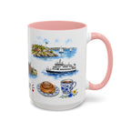 Stockholm Illustrated Travel Mug | City Souvenir Accent Coffee Mug | 11oz 15oz Ceramic Cup
