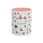 San Francisco Christmas Mug | Watercolor City Souvenir | Ceramic Coffee Cup