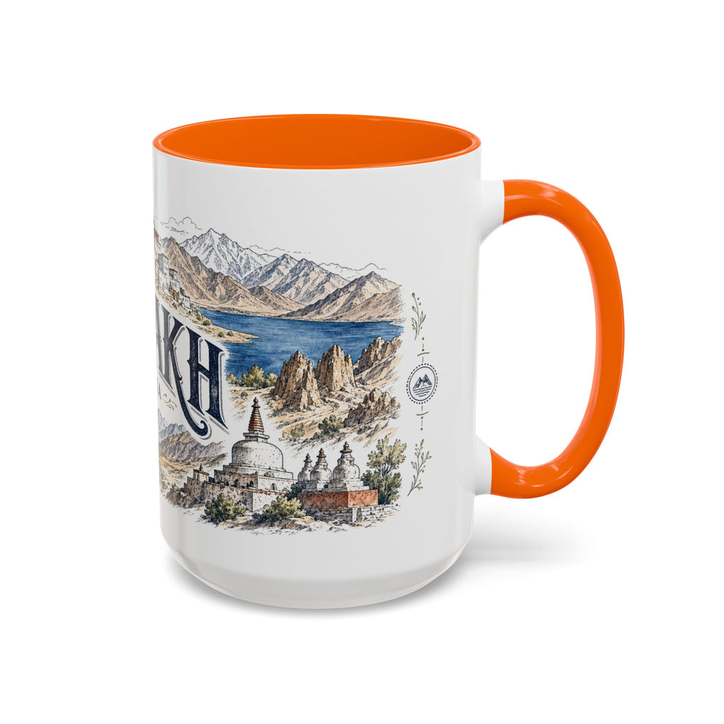 Ladakh Mug, India Travel Souvenir, Bucket List Gift, Accent Ceramic Coffee Mug 11oz 15oz