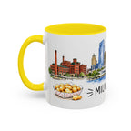 Milwaukee Illustrated Travel Mug | City Souvenir Accent Coffee Mug | 11oz 15oz Ceramic Cup