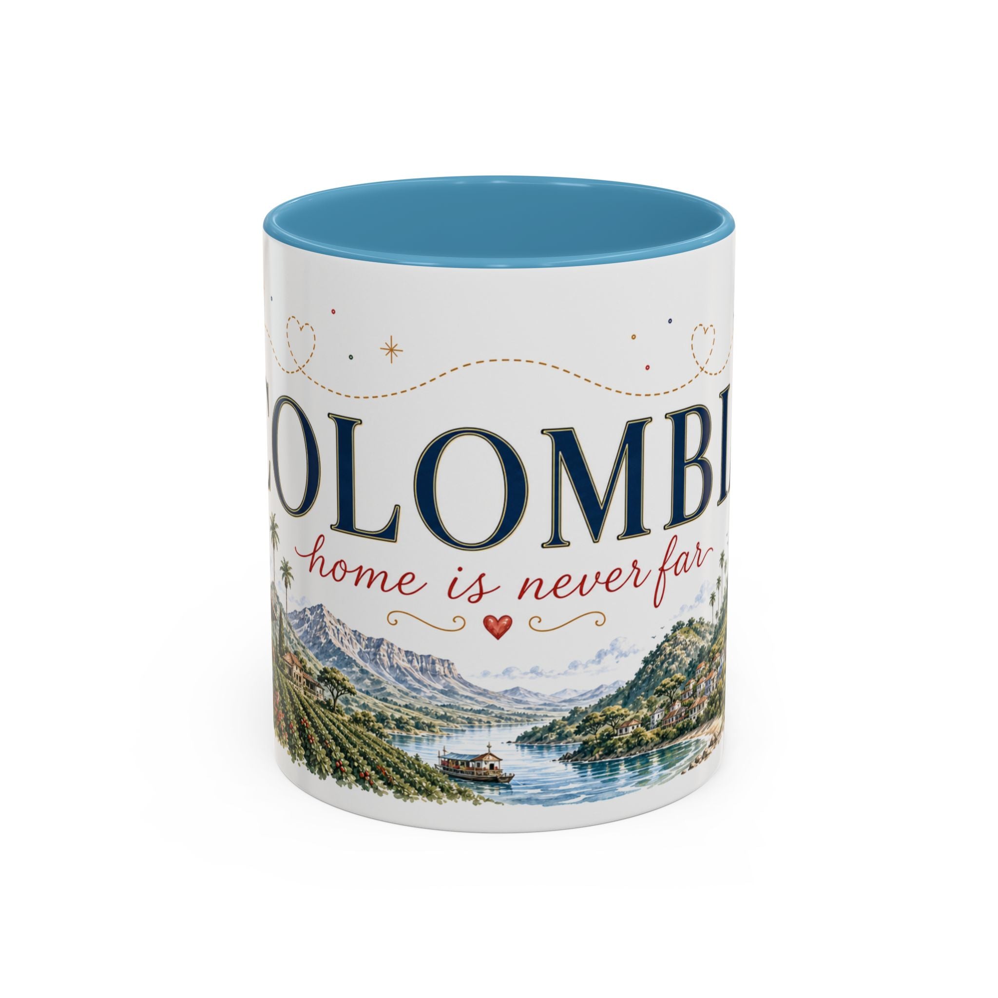Colombia Home Country Mug | Moving Away Gift | Long Distance Friendship | 11 oz 15 oz Accent Mug