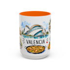 Valencia Illustrated Travel Mug | City Souvenir Accent Coffee Mug | 11oz 15oz Ceramic Cup
