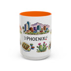 Phoenix Illustrated Travel Mug | City Souvenir Accent Coffee Mug | 11oz 15oz Ceramic Cup