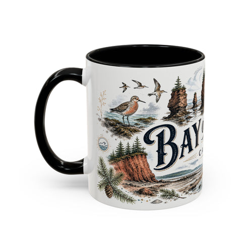 Bay of Fundy Mug, Canada Travel Souvenir, Bucket List Gift, Accent Ceramic Coffee Mug 11oz 15oz