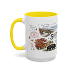 Shenandoah National Park Coffee Mug | Virginia Blue Ridge Hiking Autumn Gift | Accent Color Ceramic 11oz 15oz