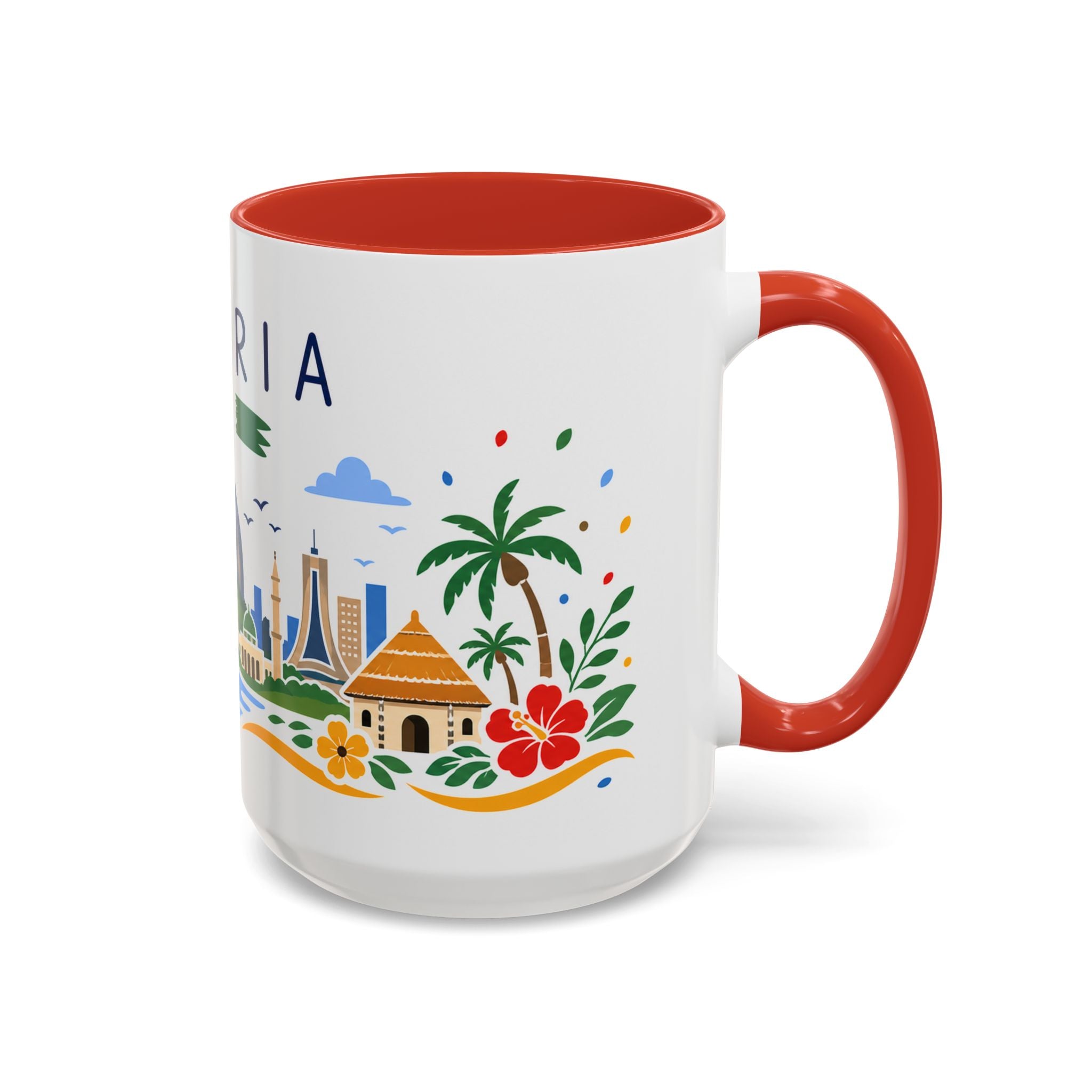 Nigeria Coffee Mug | Travel Souvenir Accent Mug | Country Gift Ceramic Cup 11oz 15oz