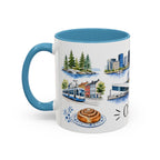 Oslo Illustrated Travel Mug | City Souvenir Accent Coffee Mug | 11oz 15oz Ceramic Cup