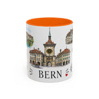 Bern Illustrated Travel Mug | City Souvenir Accent Coffee Mug | 11oz 15oz Ceramic Cup