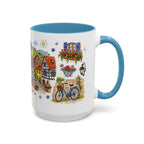 Eguisheim Illustrated Travel Mug | Alsace France Souvenir Accent Coffee Mug | 11oz 15oz Ceramic Cup