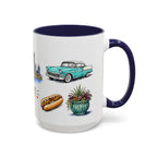 Detroit Illustrated Travel Mug | City Souvenir Accent Coffee Mug | 11oz 15oz Ceramic Cup