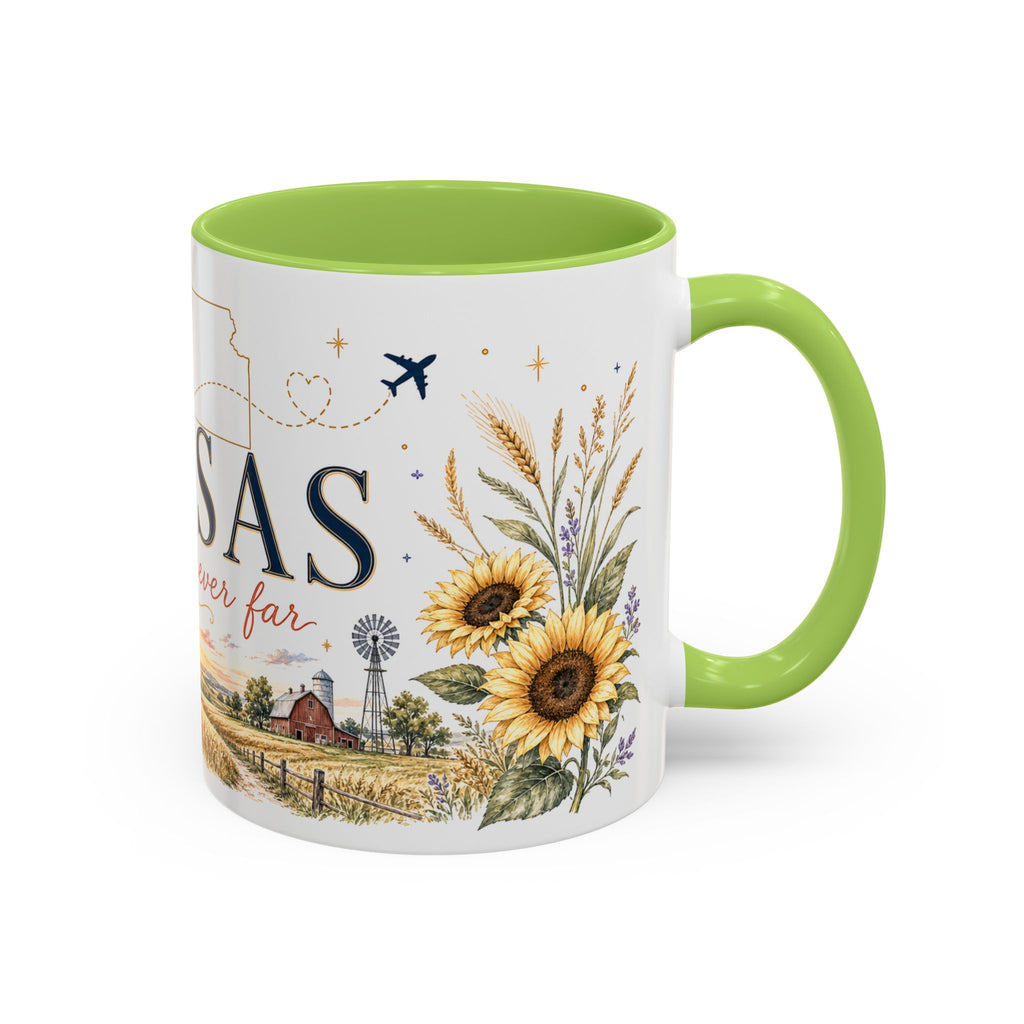 Kansas Home State Mug | Sunflower Prairie Landscape Coffee Cup