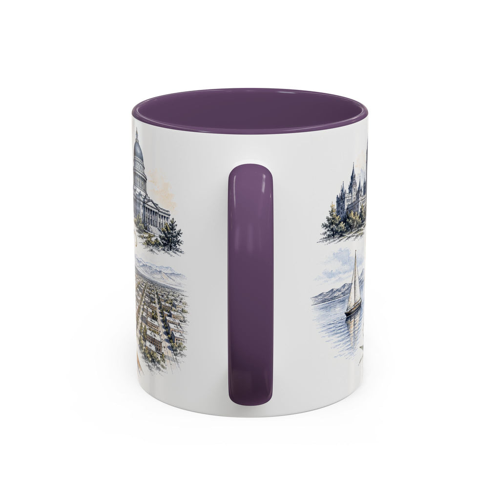 Salt Lake City Coffee Mug | United States Travel Souvenir | Vintage Illustrated City Gift | 11 oz 15 oz Accent Mug