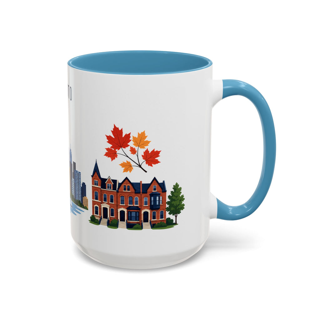 Toronto Coffee Mug | Canada Travel Souvenir | Porcelain Decal City Gift | 11oz 15oz Accent Mug