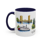 Sacramento Illustrated Travel Mug | City Souvenir Accent Coffee Mug | 11oz 15oz Ceramic Cup