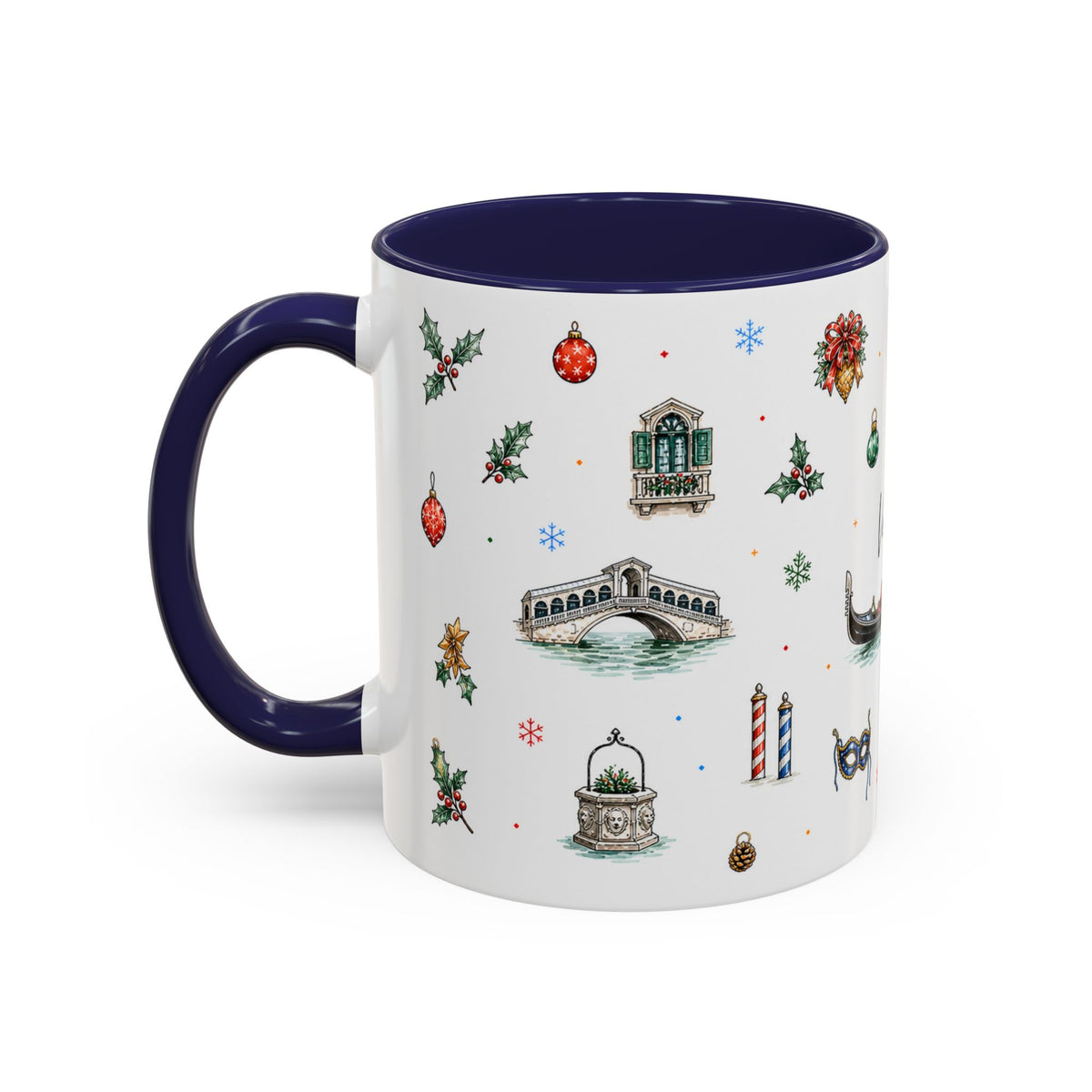 Venice Christmas Mug | Watercolor City Souvenir, Travel Memory Cup