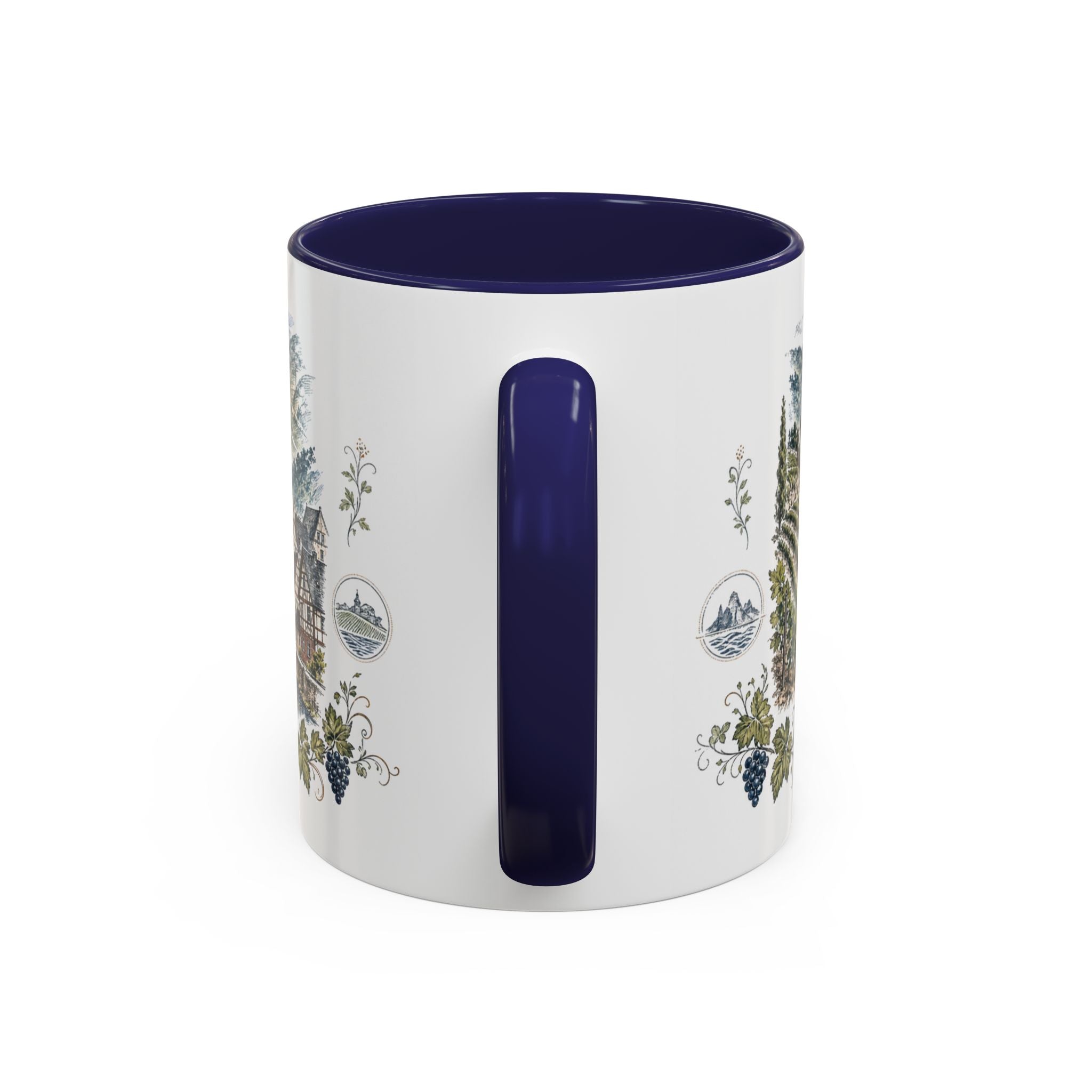 Rhine Valley Mug, Germany Travel Souvenir, Bucket List Gift, Accent Ceramic Coffee Mug 11oz 15oz