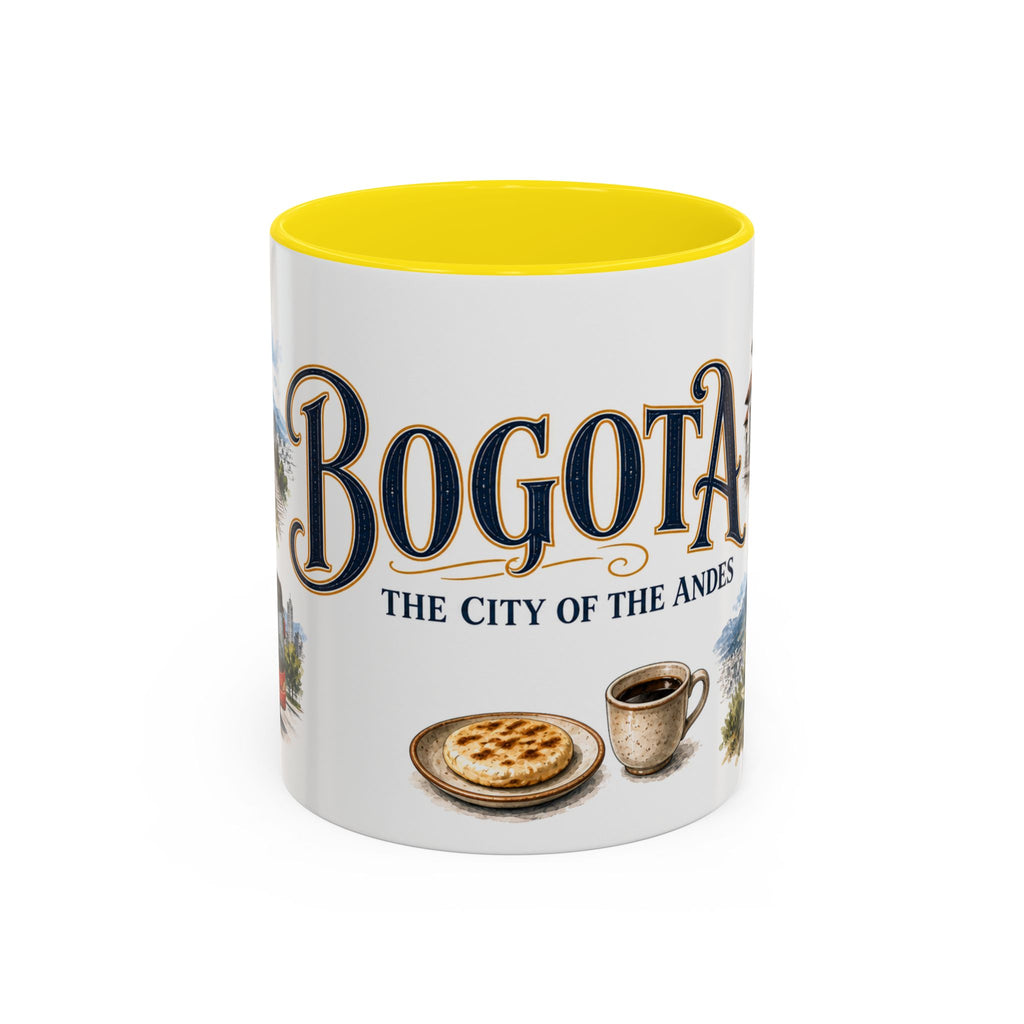 Bogota Coffee Mug | Colombia Travel Souvenir | Vintage Illustrated City Gift | 11 oz 15 oz Accent Mug