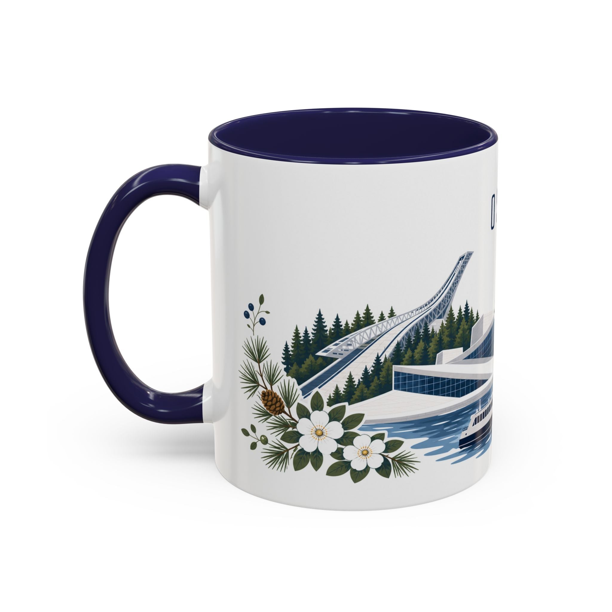 Oslo Coffee Mug | Norway Travel Souvenir | Porcelain Decal City Gift | 11oz 15oz Accent Mug
