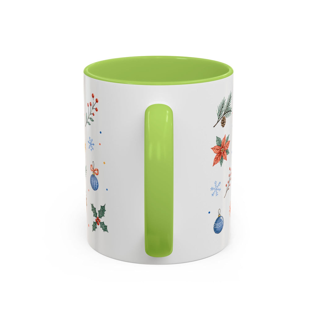 Woodland Christmas Mug | Deer Bird Watercolor Holiday Gift | Accent Cup 11oz 15oz