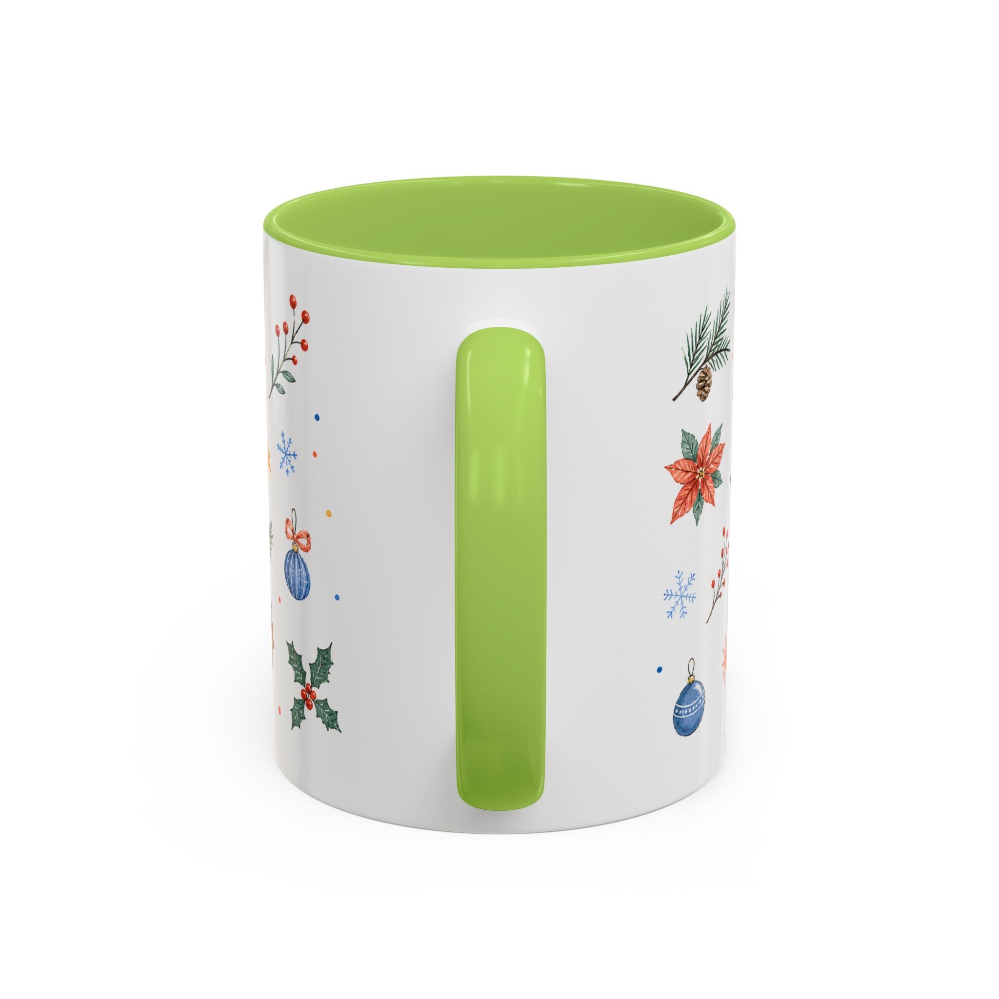 Woodland Christmas Mug | Deer Bird Watercolor Holiday Gift | Accent Cup 11oz 15oz