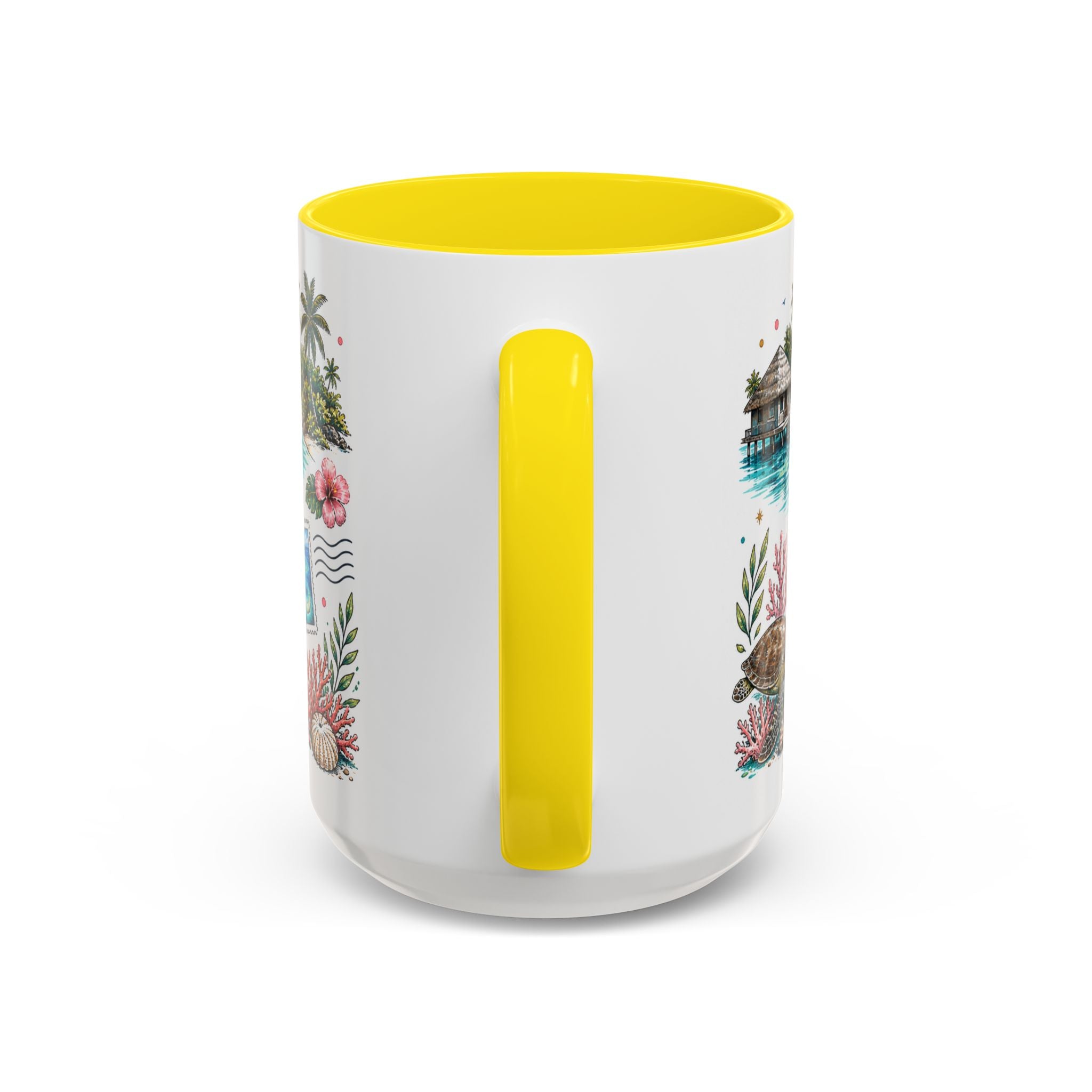 Maldives Coffee Mug | Travel Destination Souvenir Gift | Accent Color Ceramic 11oz 15oz